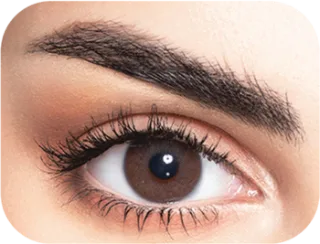 Close-up of an eye wearing For dark eyes colored contact lenses