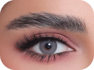 Close-up of an eye wearing Bold colored contact lenses