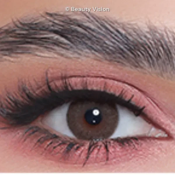 3D Colors 3D Cloud colored contact lens, close-up on the eye