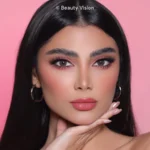 Model wearing 3D Colors Cloud colored contact lenses