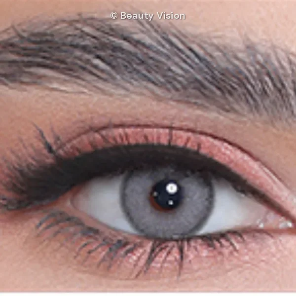 3D Colors 3D Dove colored contact lens, close-up on the eye