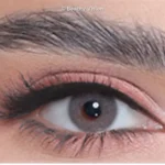 Close-up of an eye wearing 3D Colors Gray colored contact lenses