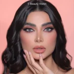 Model wearing 3D Colors Rhino colored contact lenses